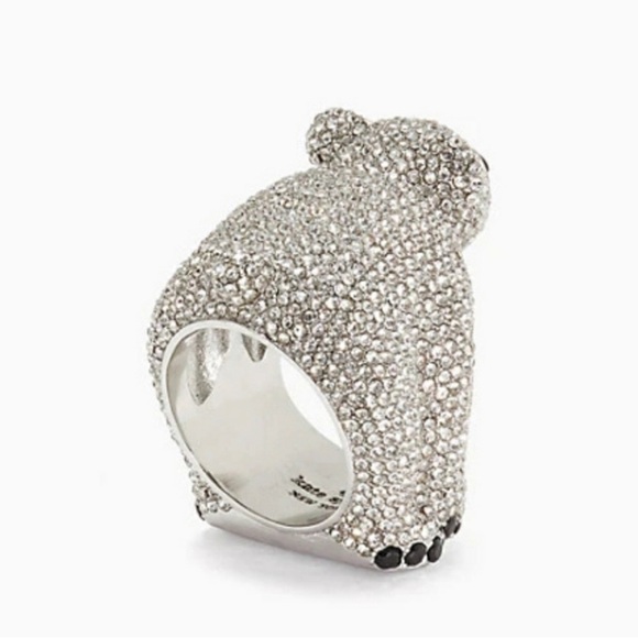 NEW Kate Spade Arctic Friends Polar Bear Ring - Picture 2 of 8